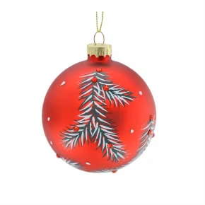 Christams tree hanging ornament,Matte red glass ball,onion,finial