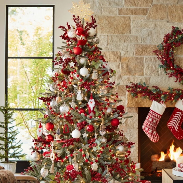 Christams tree hanging ornament,Red glass ball