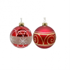 Christams tree hanging ornament,Shiny red glass ball,onion,finial