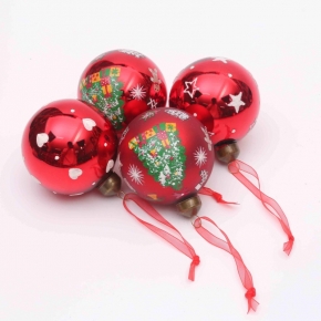 Christams tree hanging ornament,Shiny red glass ball,onion,finial