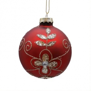 Christams tree hanging ornament,Red glass ball,onion,finial
