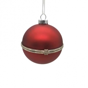 Christams tree hanging ornament,Matte red glass ball,onion,finial,can open