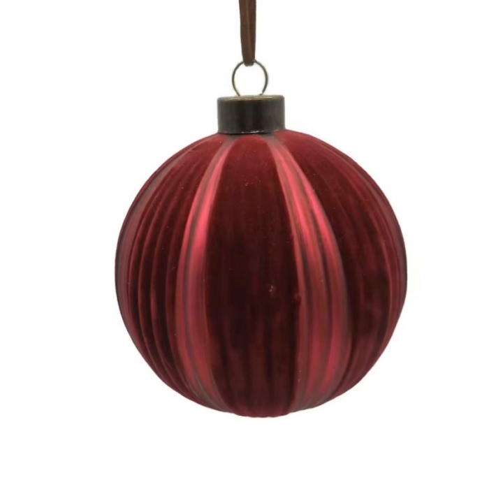Christams tree hanging ornament,Matte red glass ball,onion,finial