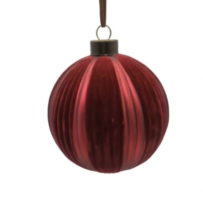 Christams tree hanging ornament,Matte red glass ball,onion,finial