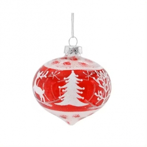 Christams tree hanging ornament,Red glass ball,onion,finial