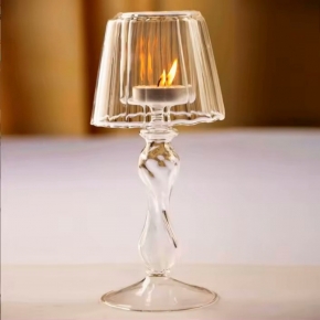 Christmas talbe decoration,Clear glass candle holder
