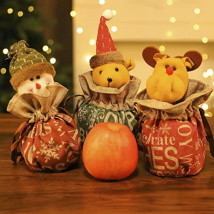 Christmas Apple Candy Bags
