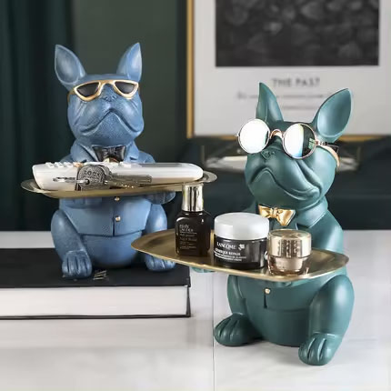 Bulldog dog storage decoration