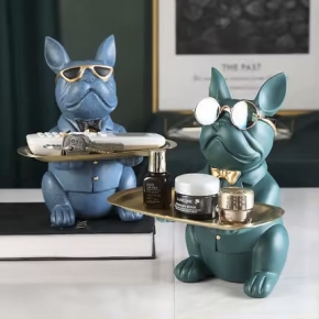 Bulldog dog storage decoration