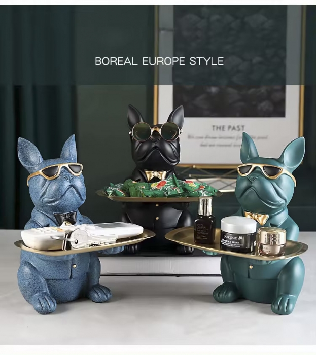 Bulldog dog storage decoration