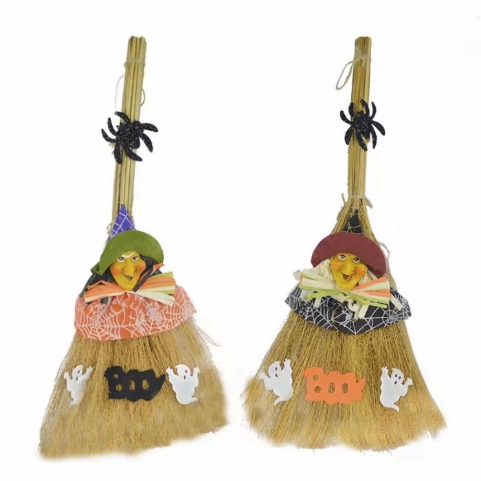 Halloween magic witch broom