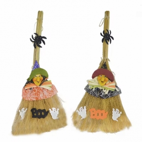 Halloween magic witch broom