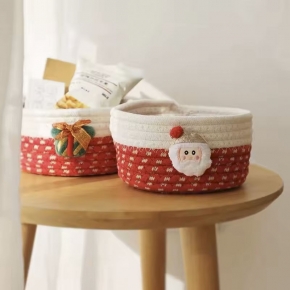 Cotton Rope Woven Desktop Storage Basket