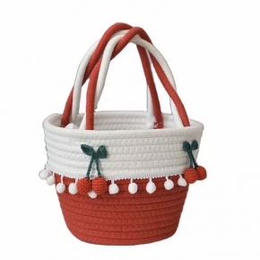 Christmas cotton rope storage basket