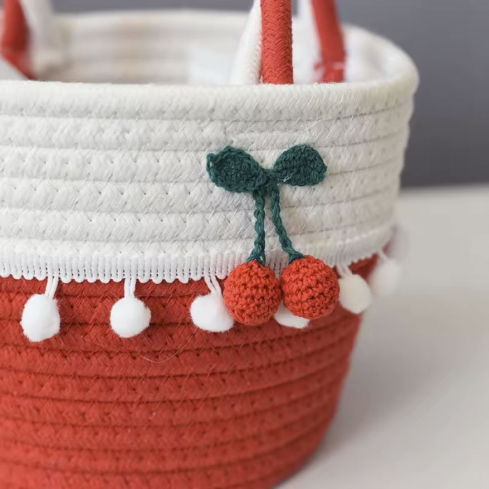 Christmas cotton rope storage basket