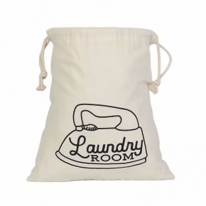 Drawstring Stripe Christmas Bag Canvas Santa Sack For Gift