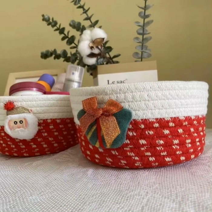 Cotton Rope Woven Desktop Storage Basket