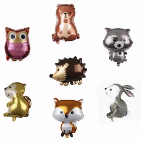 Forest Animals Balloons Cartoon