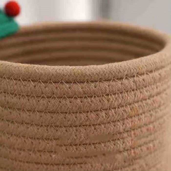 Cotton rope woven storage basket