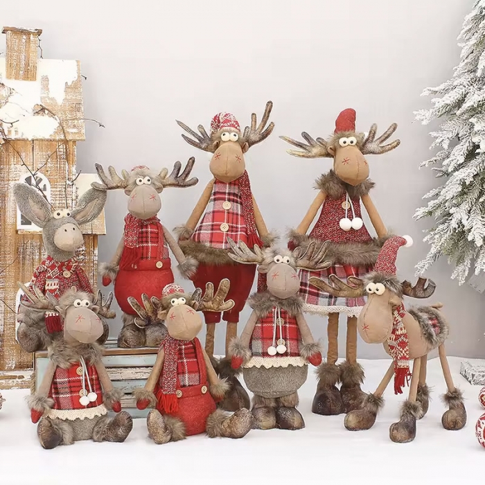 Standing Santa Deer doll