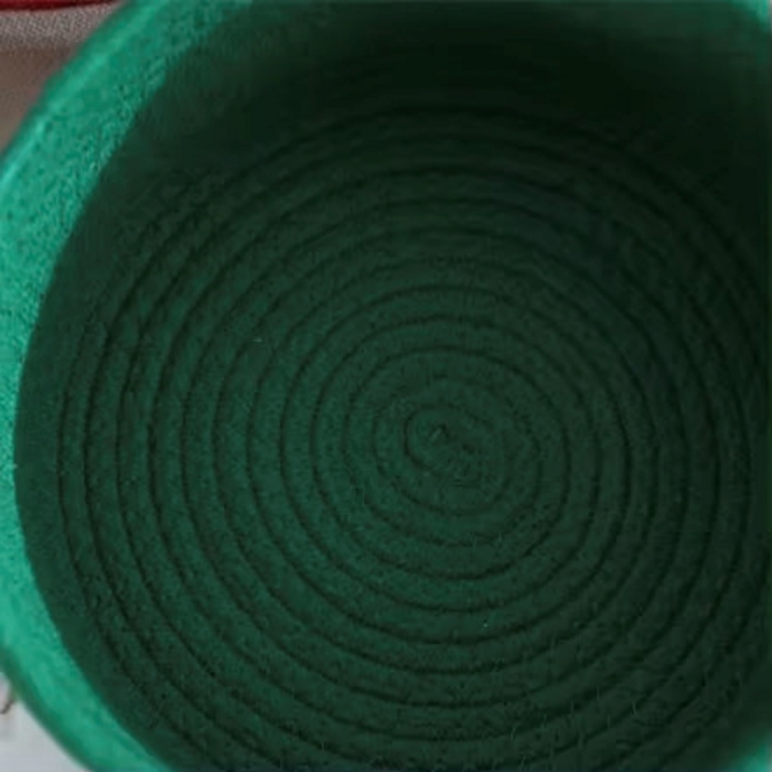 Cotton rope woven storage basket