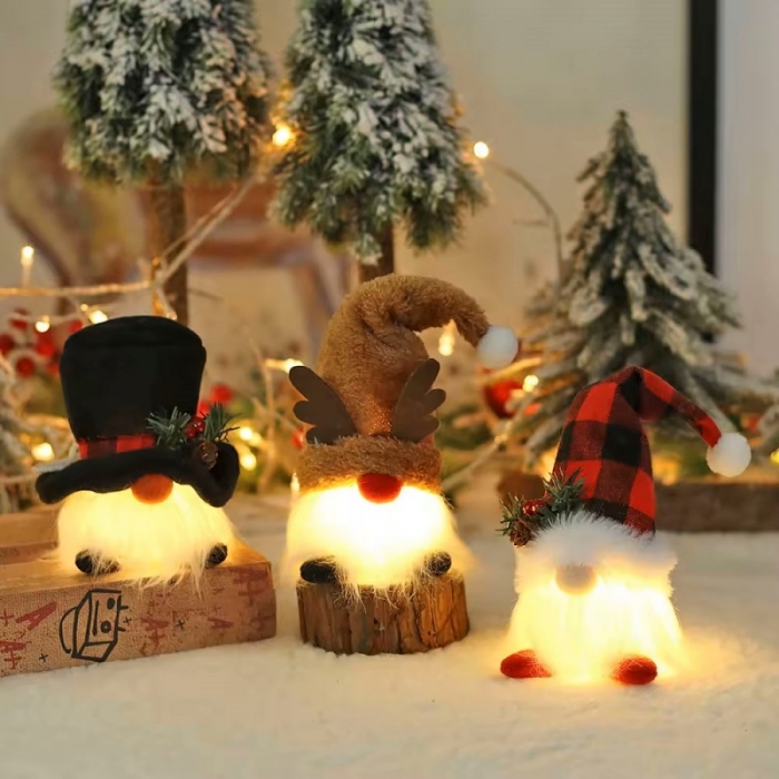 Plush Gnome with LED Light