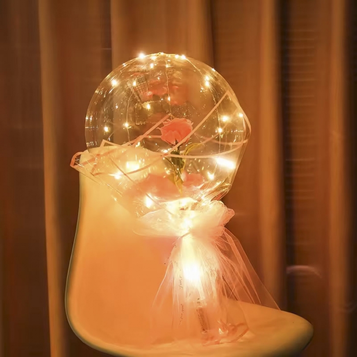 LED Luminous Balloon Rose Bouquet
