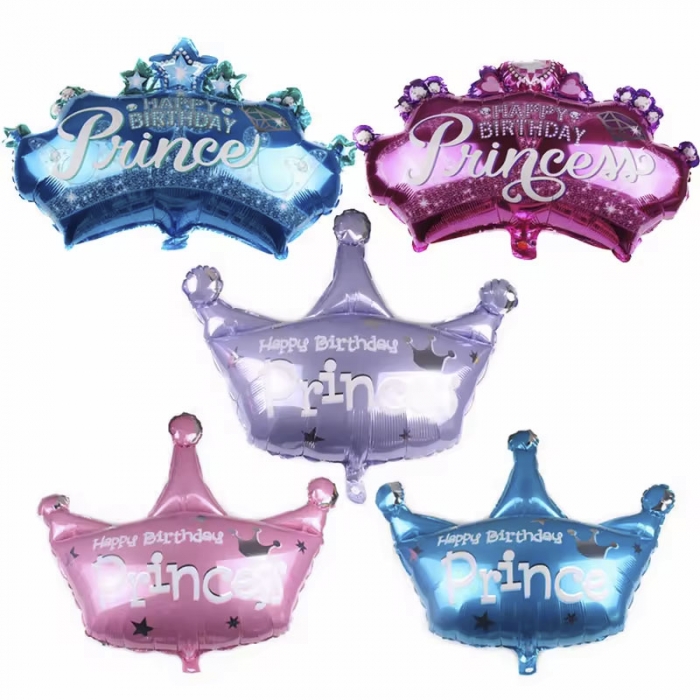 Prince Princess Crown Foil Balloon