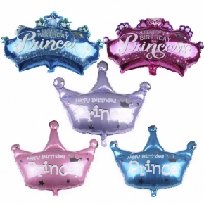 Prince Princess Crown Foil Balloon