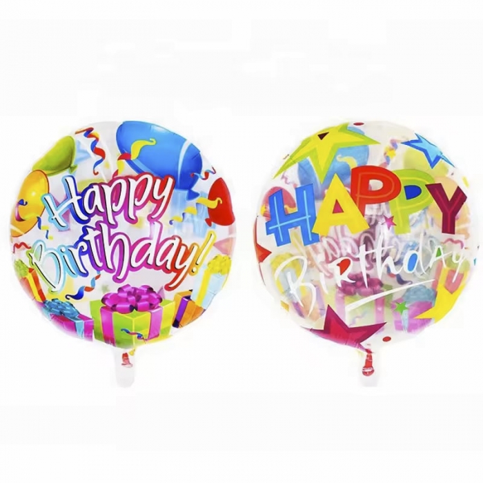 Transparent Happy Birthday Foil Balloon