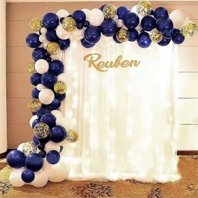Garland Arch Kit Night Blue White Balloons