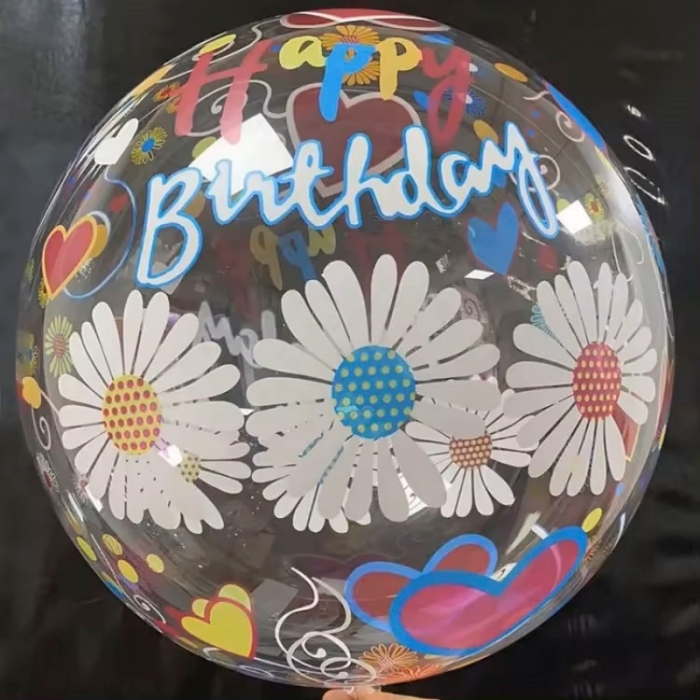 Transparent Tripe BOBO Ballon Birthday Party Bubble Balloon