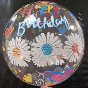 Transparent Tripe BOBO Ballon Birthday Party Bubble Balloon