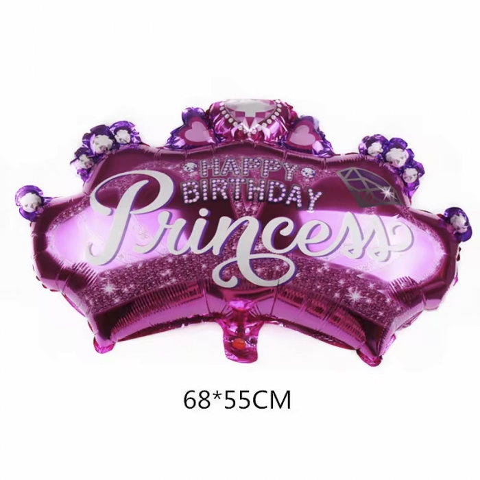 Prince Princess Crown Foil Balloon