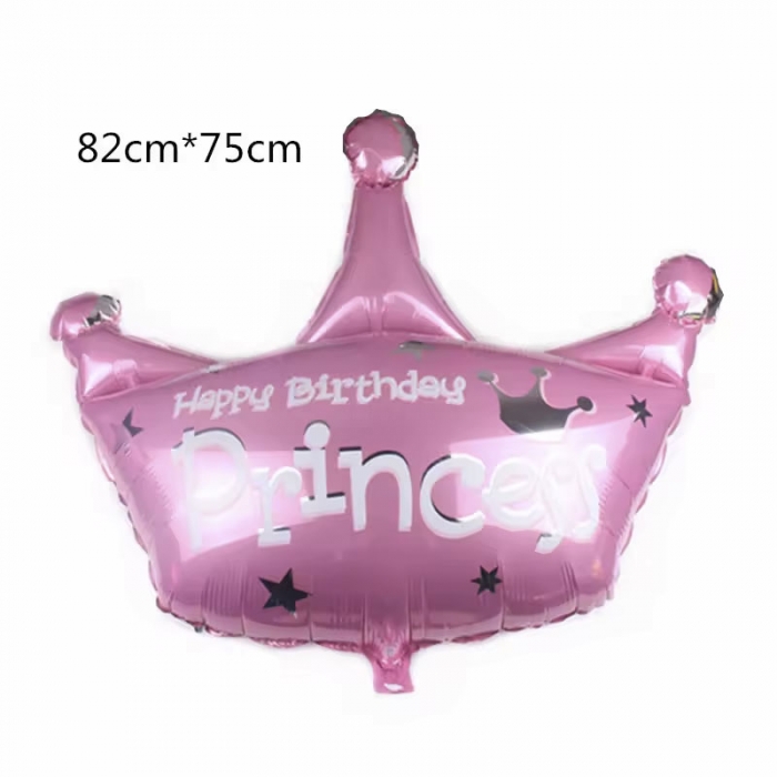 Prince Princess Crown Foil Balloon