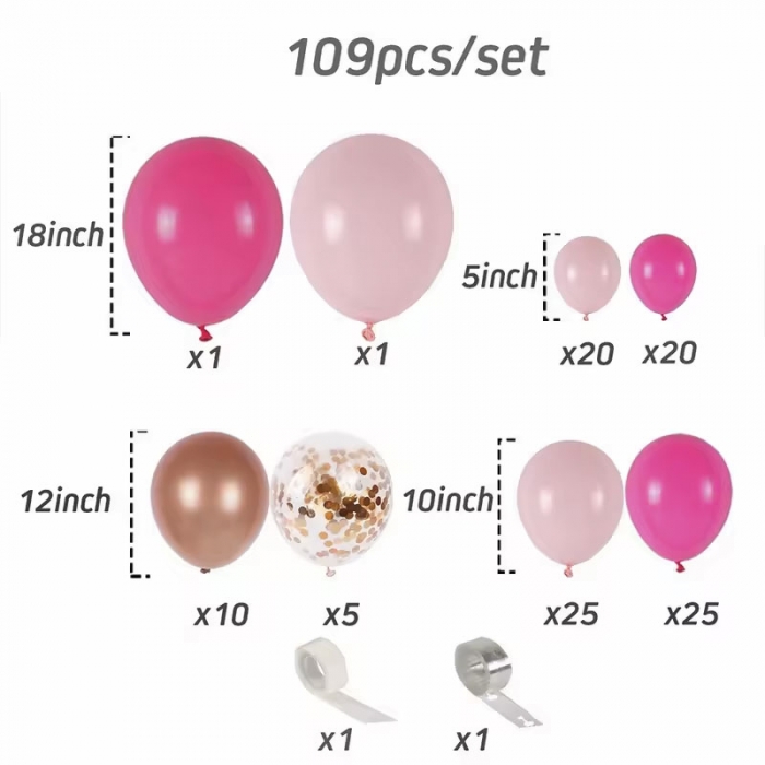Purple Balloon Chain Garland
