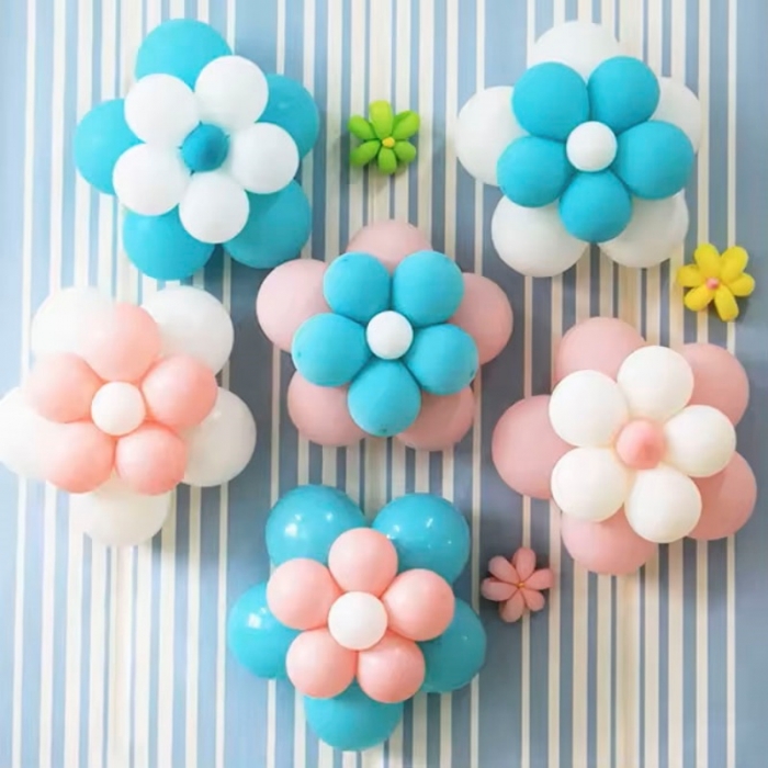 11pcs Balloons Double Flower Balloon Clip Wall Decoration