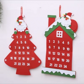 Santa holiday felt advent calender