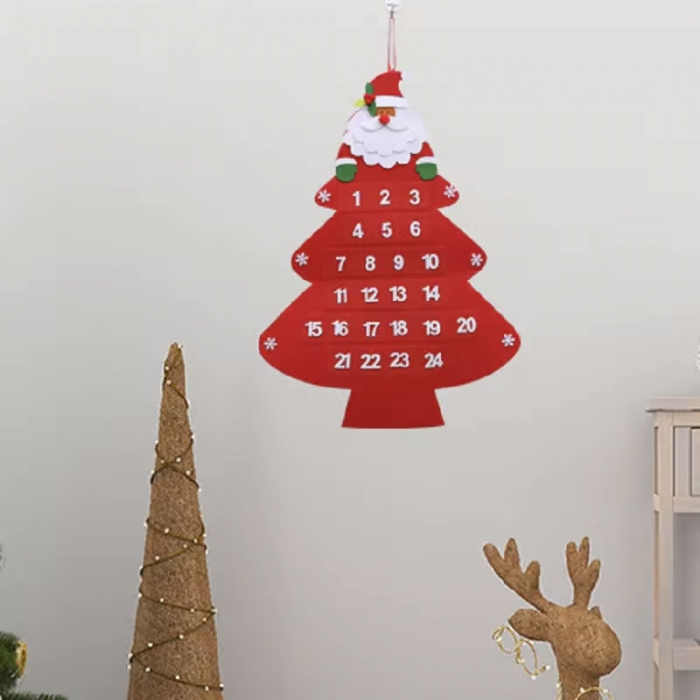 Santa holiday felt advent calender