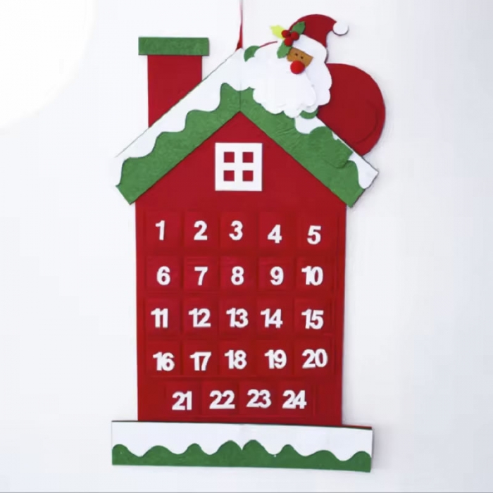 Santa holiday felt advent calender