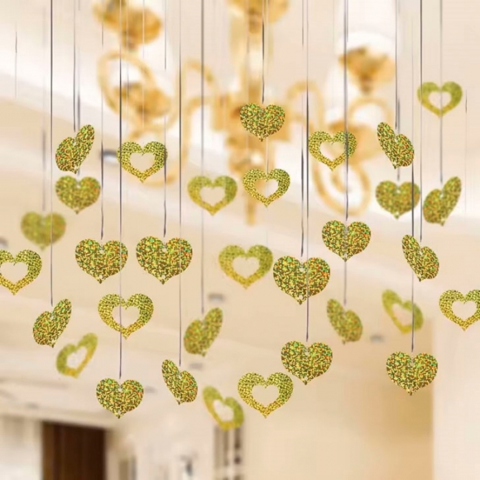 Foil Curtain Balloons Pendant Heart