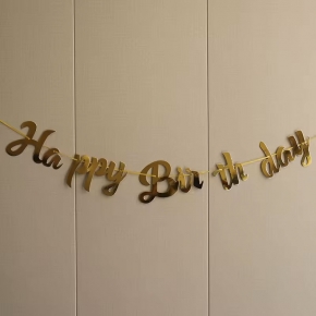 Happy Birthday Banner DIY Paper Hanging Party Flags