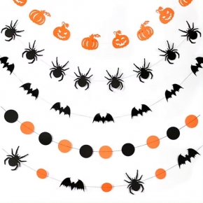 Halloween Paper Garland Decoration Hanging Wall
