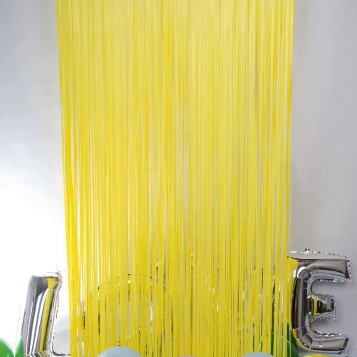 Macaron Foil Curtain Fringe Shiny Shimmer Party Wall