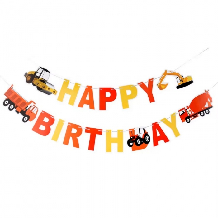 Happy Birthday Banner DIY Paper Hanging Party Flags