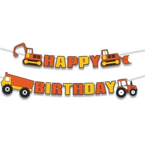 Happy Birthday Banner DIY Paper Hanging Party Flags