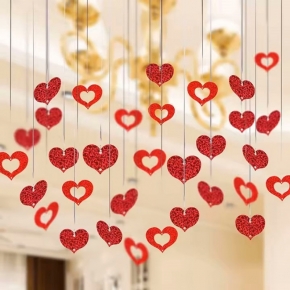 Foil Curtain Balloons Pendant Heart