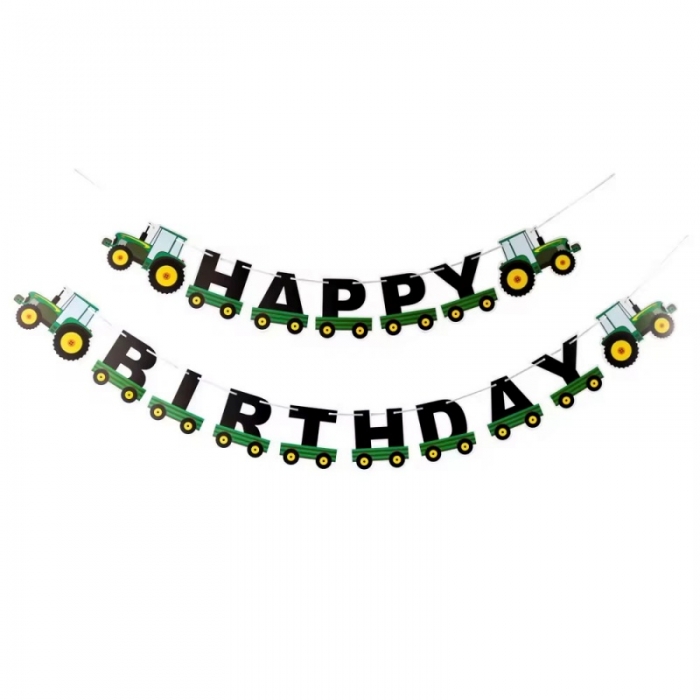 Happy Birthday Banner DIY Paper Hanging Party Flags