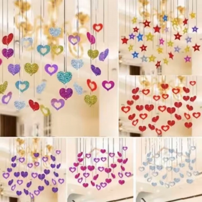 Foil Curtain Balloons Pendant Heart