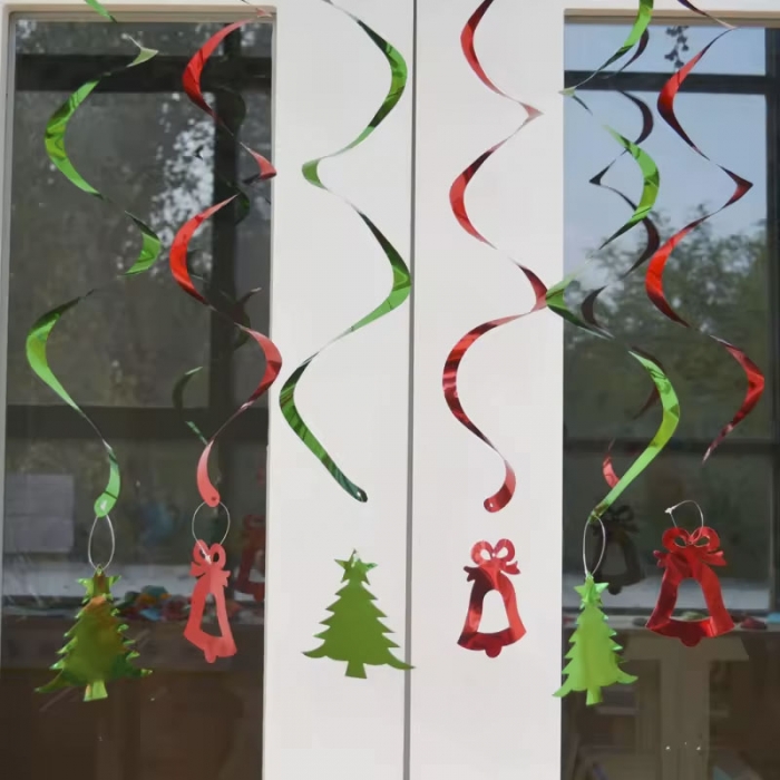 Christmas PVC Decorate Swirls Hanging Bling Balloon